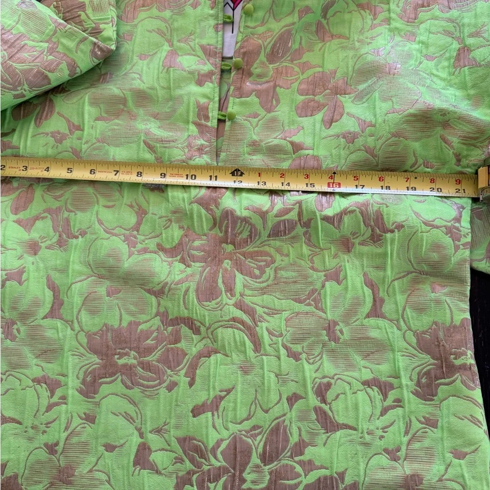 Bright Lime Green Floral Tunic - Picture 4 of 7